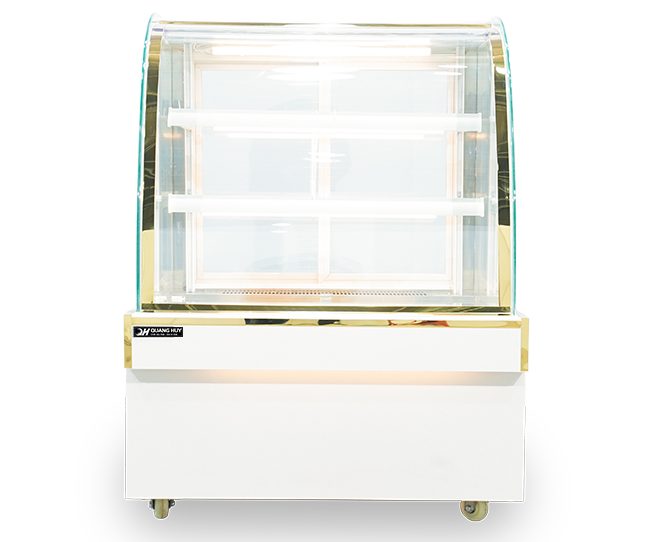 Tủ bánh kem 90cm kính cong 3 tầng