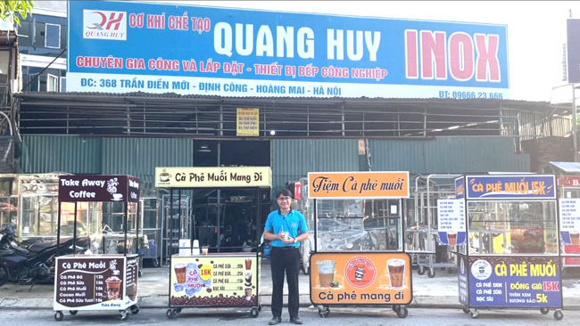 Xe cafe Quang Huy giá xưởng, bảo hành 12 tháng