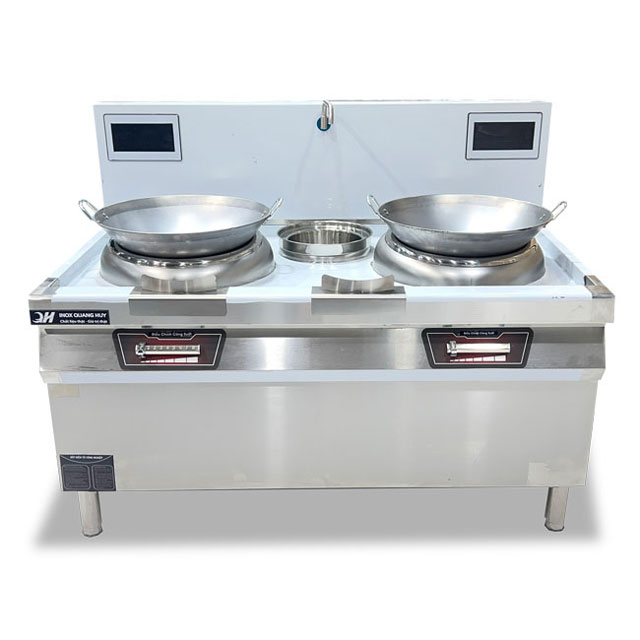 Bếp xào điện từ 2 họng 1m5
