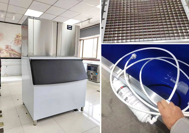 Máy làm đá viên 250kg tại siêu thị thực phẩm