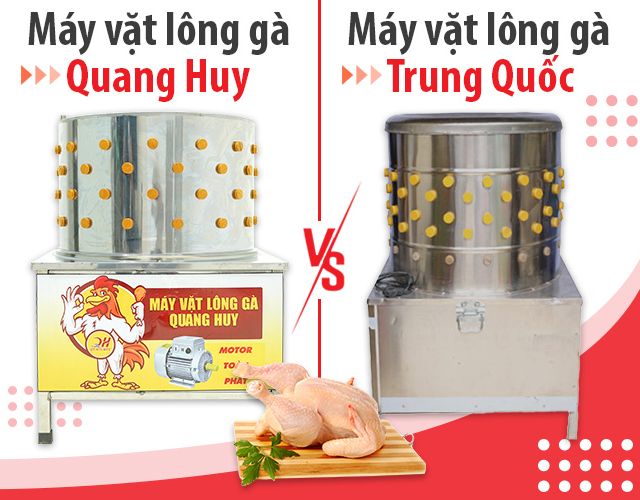 So sánh 2 loại máy làm lông gà