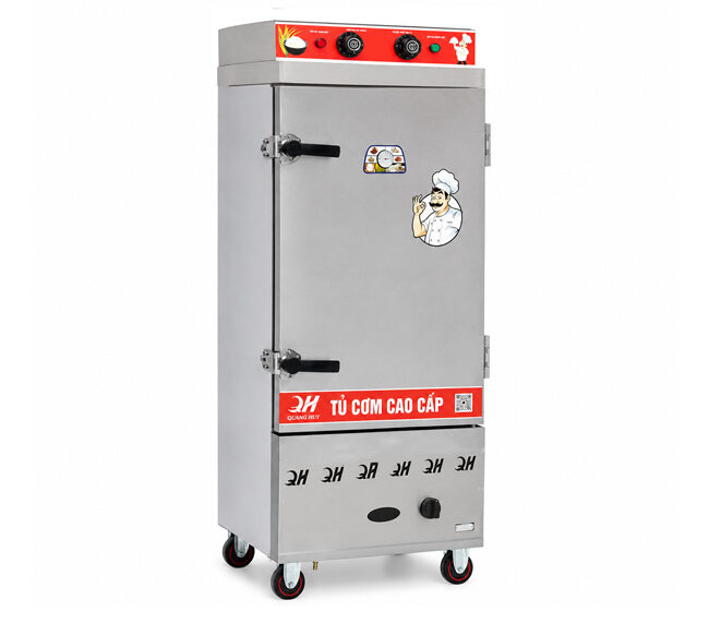 Tủ cơm công nghiệp 50kg dùng điện gas