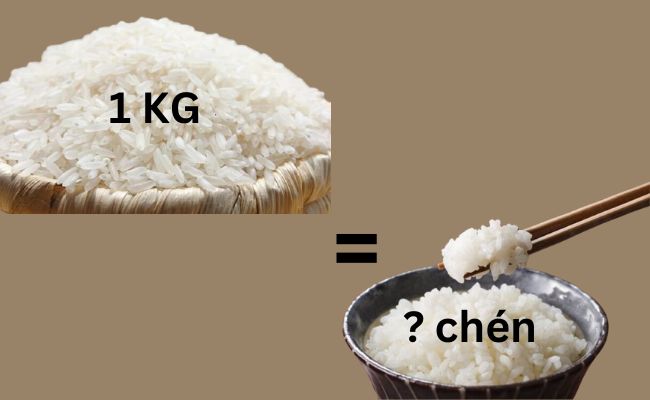 1 kg gạo nấu được bao nhiêu chén cơm?