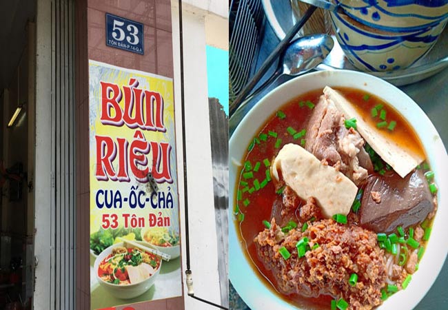 Quán bún riêu canh bún Tôn Đản