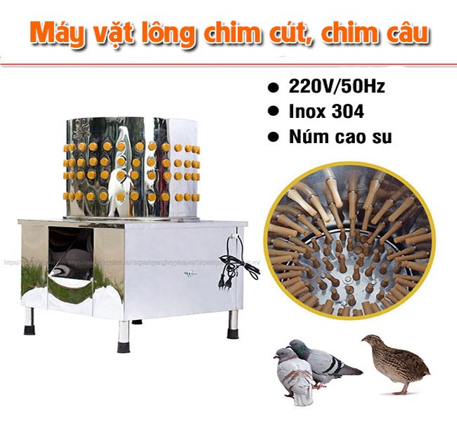 Cấu tạo máy vặt lông chim phi 55