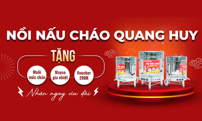 Nồi nấu cháo điện Quang Huy