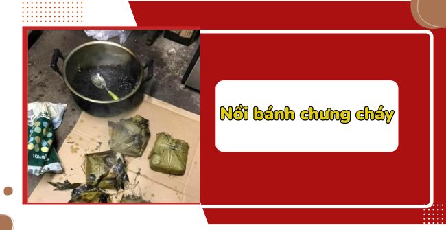 Nồi bánh chưng cháy