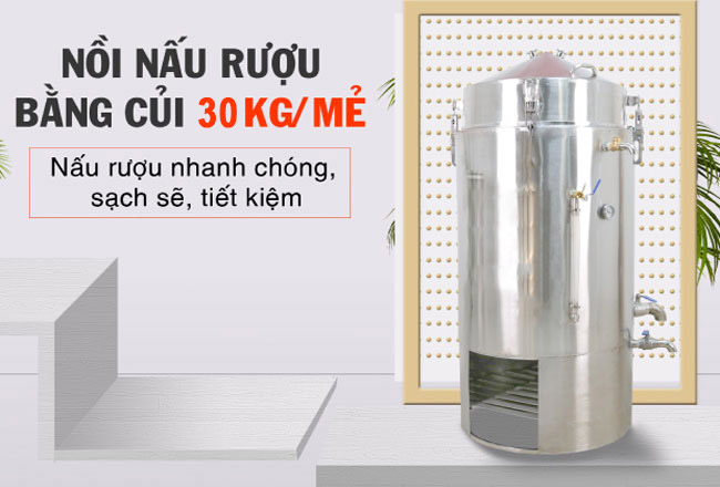 Nồi rượu bằng củi 30kg Kanawa