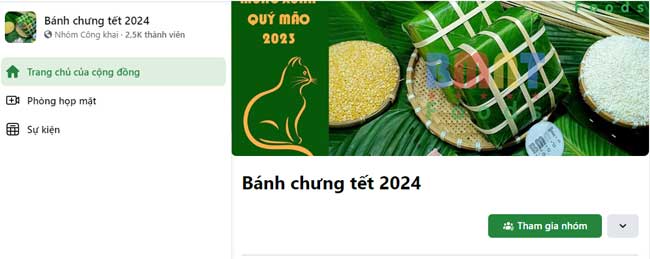 Nhóm bánh chưng Tết