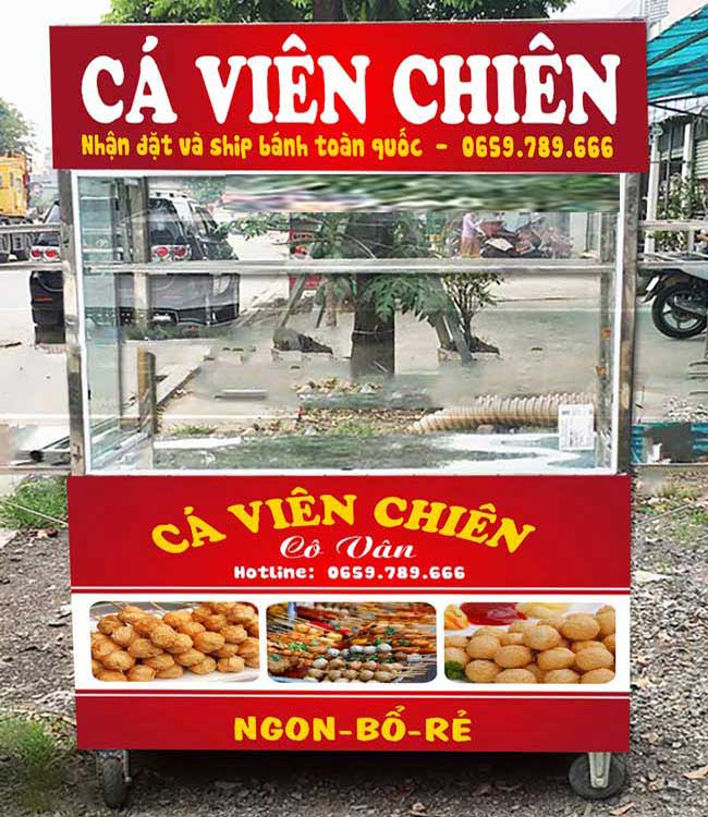 Xe cá viên chiên Hoàng Sa Việt
