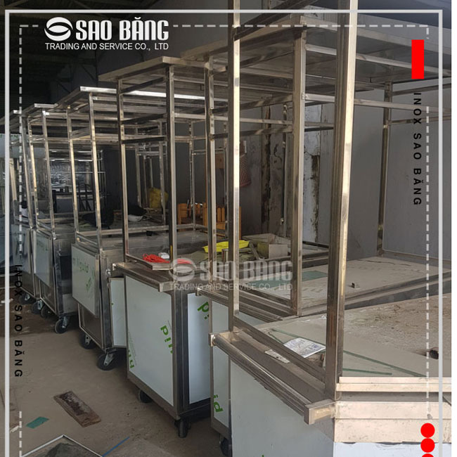 Xe cá viên chiên Inox Sao Băng