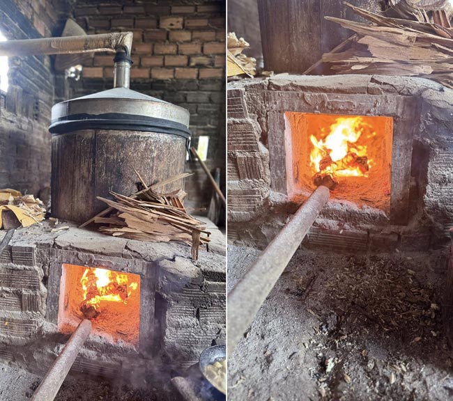 Lò nấu rượu bằng củi