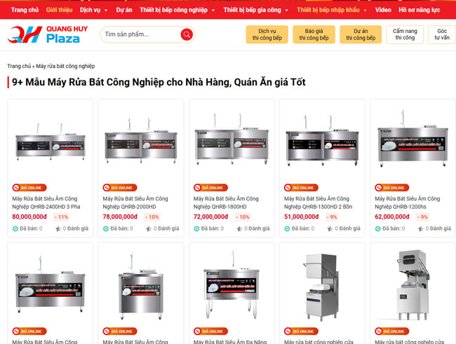 Website bán hàng của Quang Huy Plaza