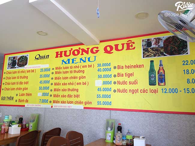 Mở rộng menu quán cháo