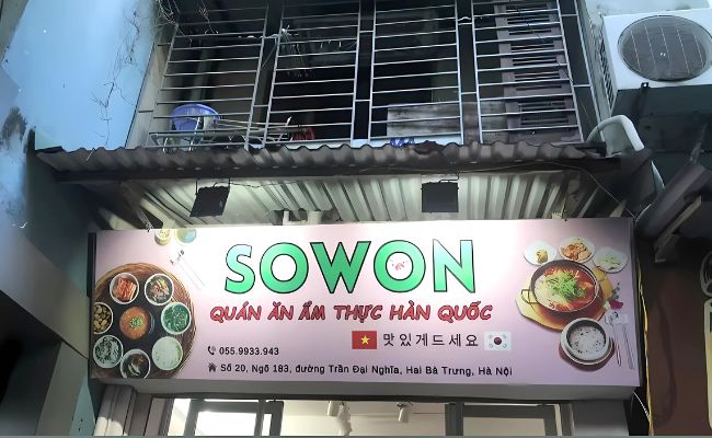 Địa chỉ quán Sowon