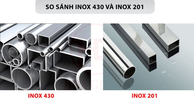 So sánh inox 430 và inox 201