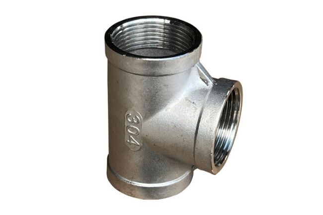 Tê ren inox