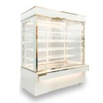 Tủ bánh kem 1m5 kính vuông 5 tầng mới
