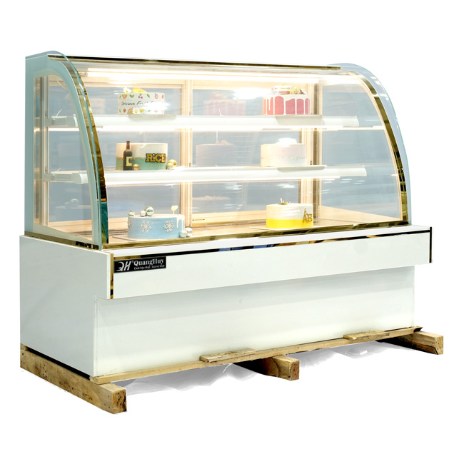 Đặc điểm nổi bật tủ trưng bày bánh kem 1m8 kính cong
