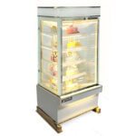 Tủ bánh kem 0.9m kính vuông 5 tầng mới