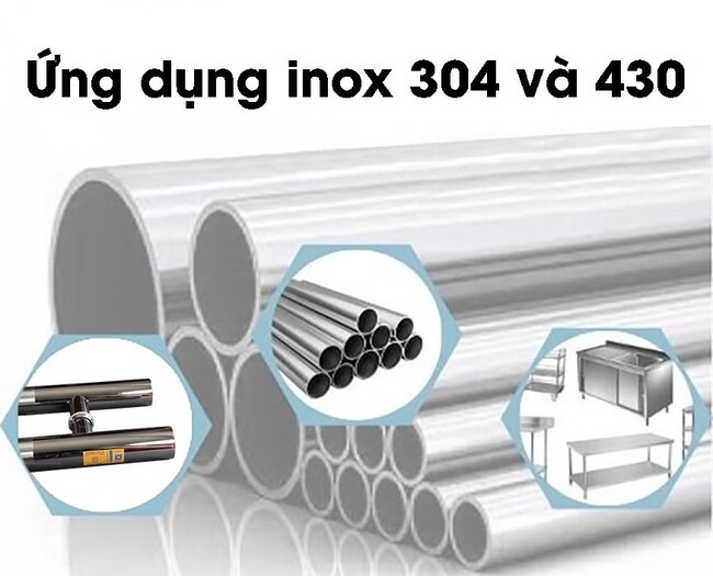 Ứng dụng của inox 304 và 430