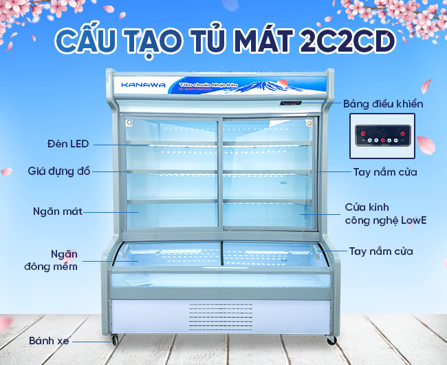Thiết kế tiện ích của tủ mát 2C2CD
