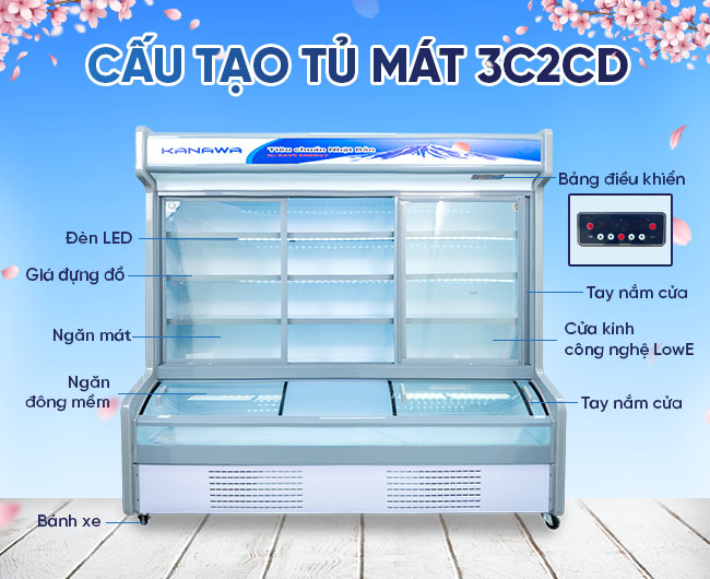 Cấu tạo của tủ mát 3C2CD