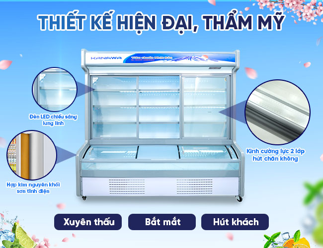 Tủ mát 3C2CD thu hút khách