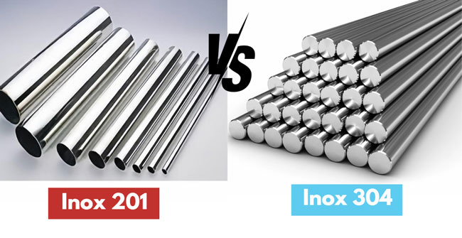 Inox 201 và inox 304 có gì giống/ khác nhau