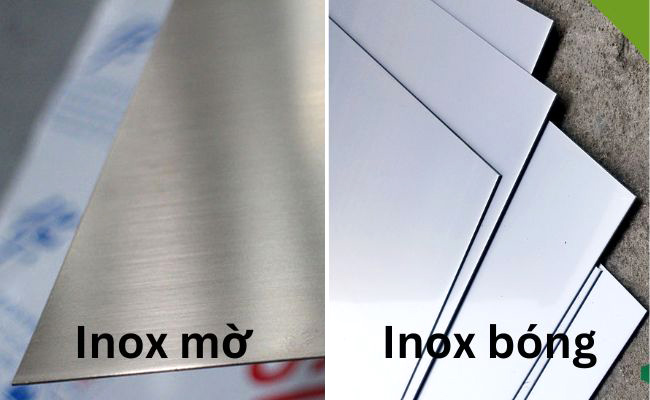 Phân biệt inox mờ và inox bóng