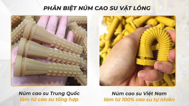 Chất liệu chế tạo núm cao su