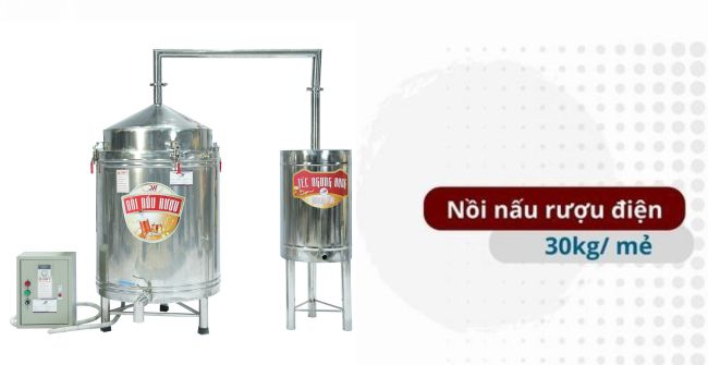 Nồi nấu rượu bằng điện 30kg