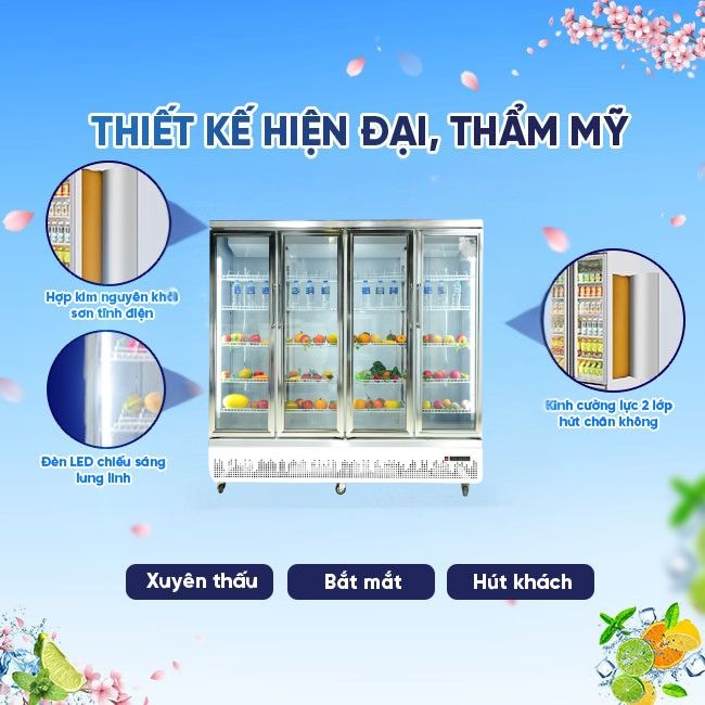 Tủ mát 4 cánh KW-4CMD 1800L
