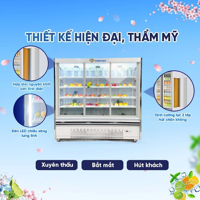 Tủ mát cửa kính KW-KK2000K 1400L