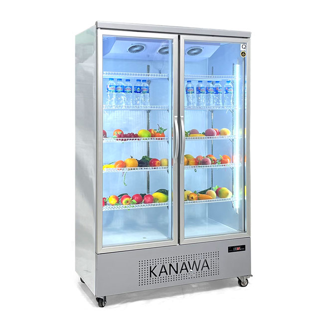 Thiết kế tủ mát 2 cánh kính trong suốt