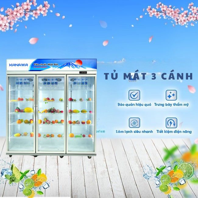 Tủ mát 3 cánh KW-LC-1800FS 1348L mới