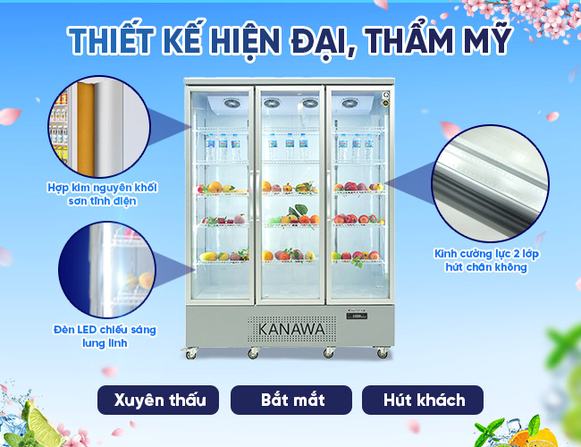 Tủ mát thiết kế thẩm mỹ