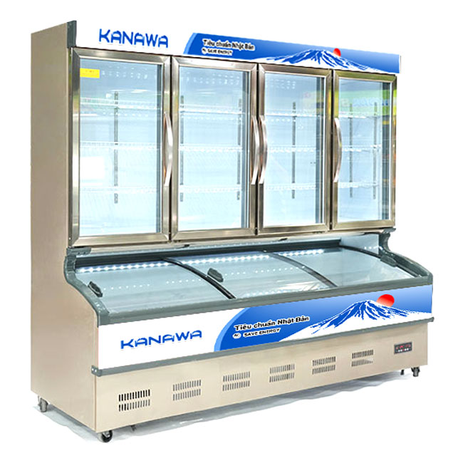 Tủ mát 4 cánh KW-4C2CD 1670L 2 chế độ