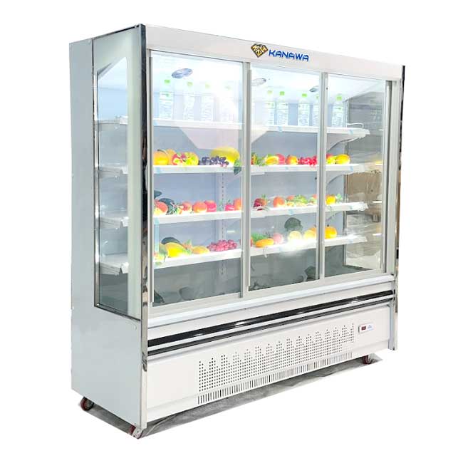Tủ mát trưng bày 3 cánh cửa kính KK2000K 1425L phù hợp với nhiều quy mô