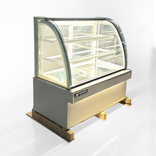 Tủ bánh kem 1m2 kính cong 3 tầng Mới
