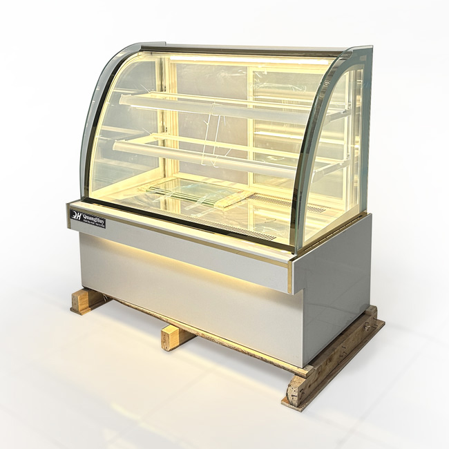 Tủ bánh kem 1m2 kính cong 3 tầng Mới