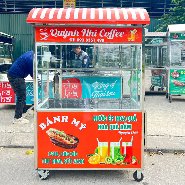 Thiết kế xe cà phê mái vòm 1m5 XI-150-MV