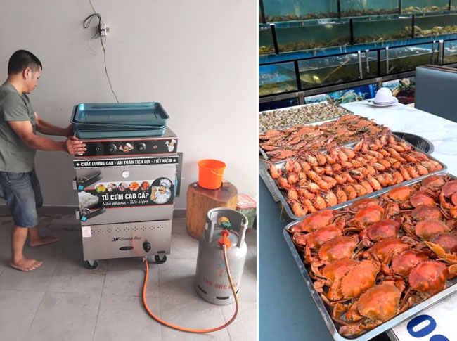 Feedback tủ cơm 4 khay điện gas