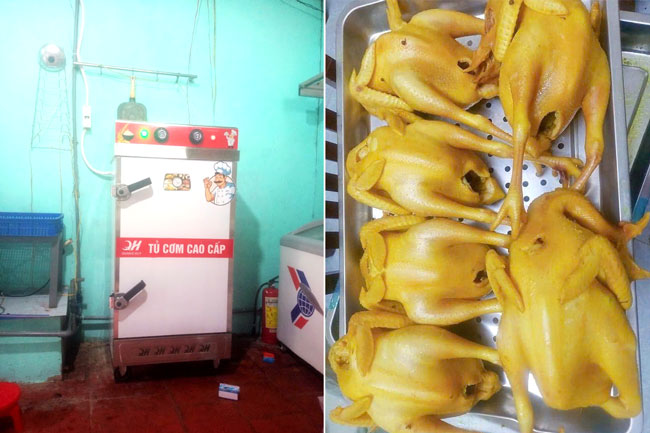 Tủ nấu cơm 10 khay điện hấp gà