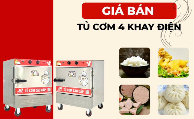 giá tủ cơm 4 khay điện