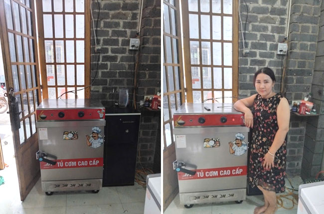 Khách mua tủ cơm 6 khay điện tại Quang Huy