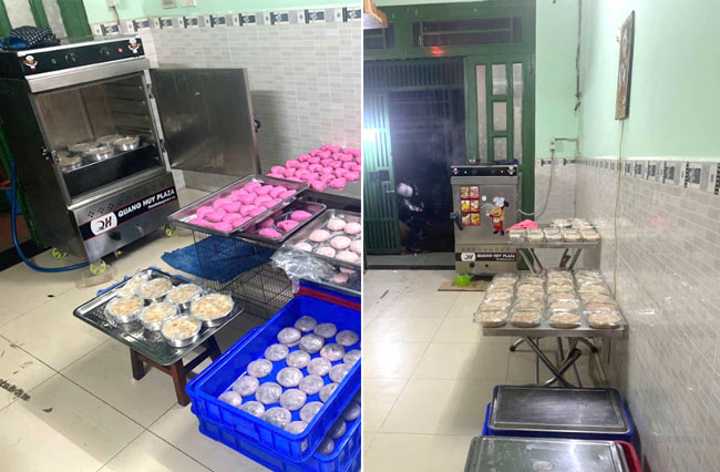Tủ cơm 6 khay điện gas hấp bánh