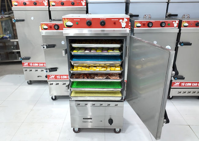 Tủ cơm 8 khay điện gas giá tốt