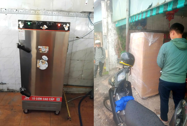 Giao tủ cơm 10 khay điện