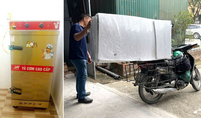 Giao tủ cơm 12 khay điện miễn phí ship tại Hà Nội